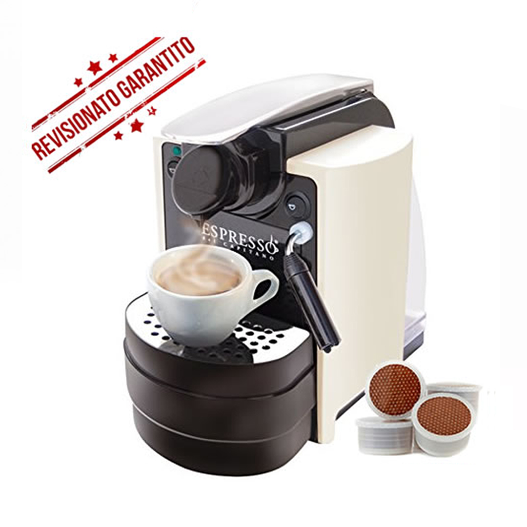 Macchina caffè Capitani USATO REVISIONATO con cappuccinatore + 50 capsule  intenso Rossocrema compatibili Lavazza Espresso Point - Rossocrema capsule  e cialde caffè
